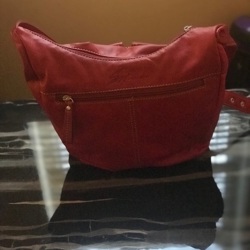 Red small handbag